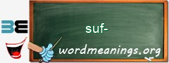 WordMeaning blackboard for suf-